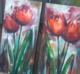 Red tulips-set