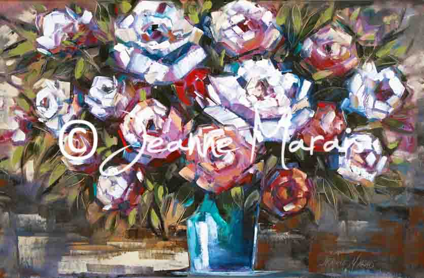 Purple & white roses - Jeanne Marais
