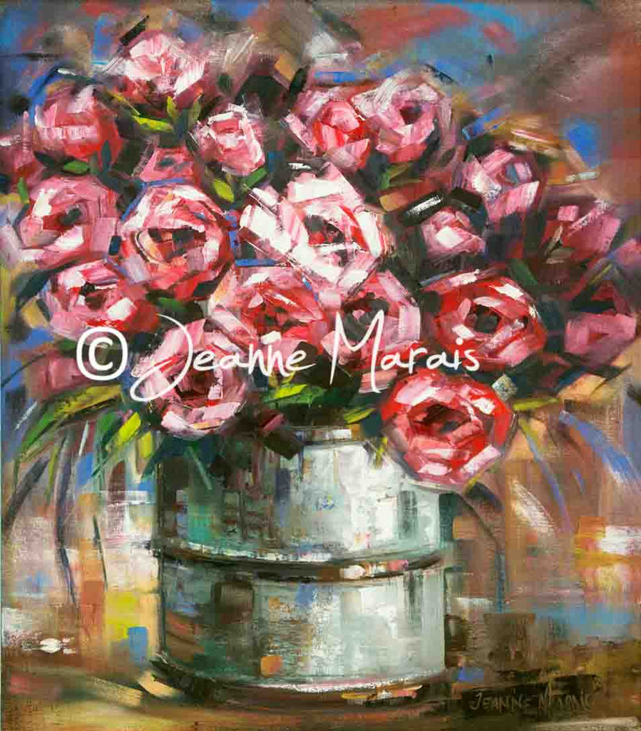 Bucket of roses - Jeanne Marais