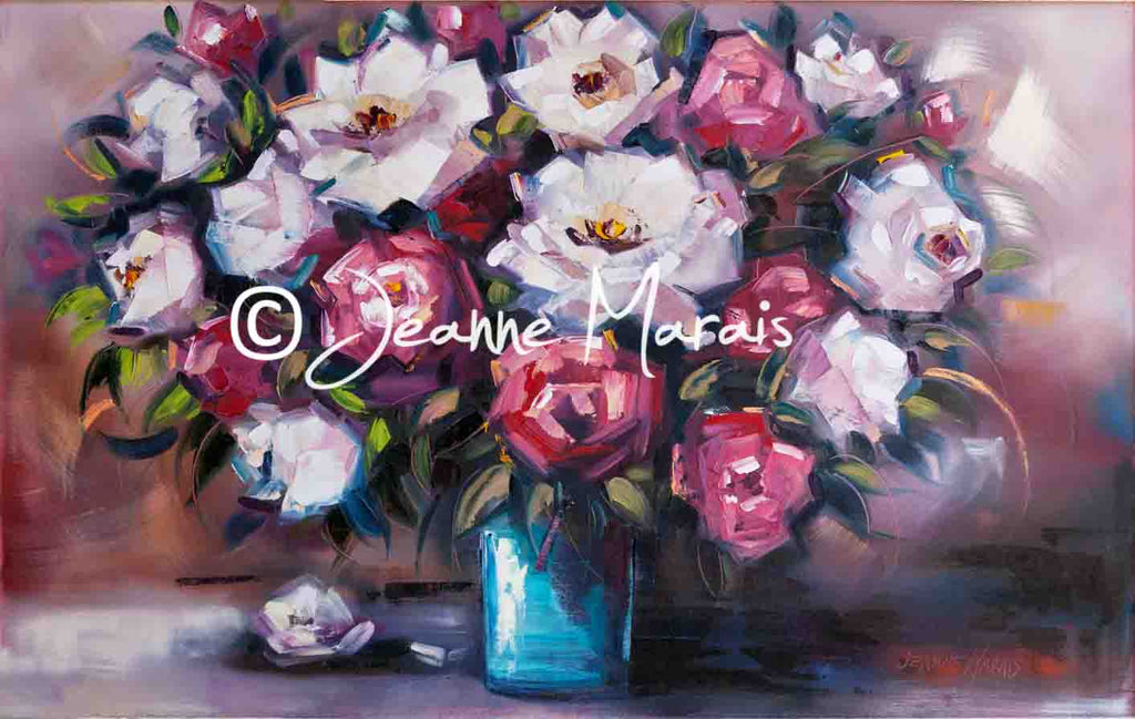 Pink & white roses - Jeanne Marais